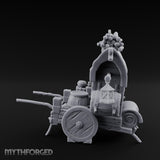 Grape-Laden Lantern-Hung Merchant Wine Cart Miniature for Dungeons and Dragons, Pathfinder or other TTRPGs