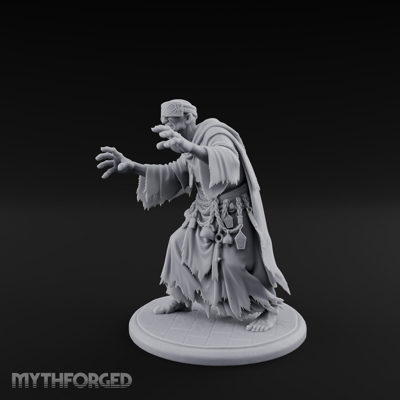 Grasping Claw Reaching Necromancer Miniature for Dungeons and Dragons, Pathfinder or other TTRPGs