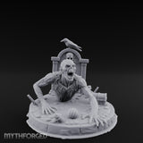Grave Bursting Screaming Zombie Gravecrawler Miniature for Dungeons and Dragons, Pathfinder or other TTRPGs