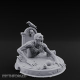 Grave Bursting Screaming Zombie Gravecrawler Miniature for Dungeons and Dragons, Pathfinder or other TTRPGs