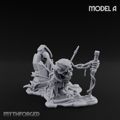 Grave Rising Skeleton Warrior A Miniature for Dungeons and Dragons, Pathfinder or other TTRPGs