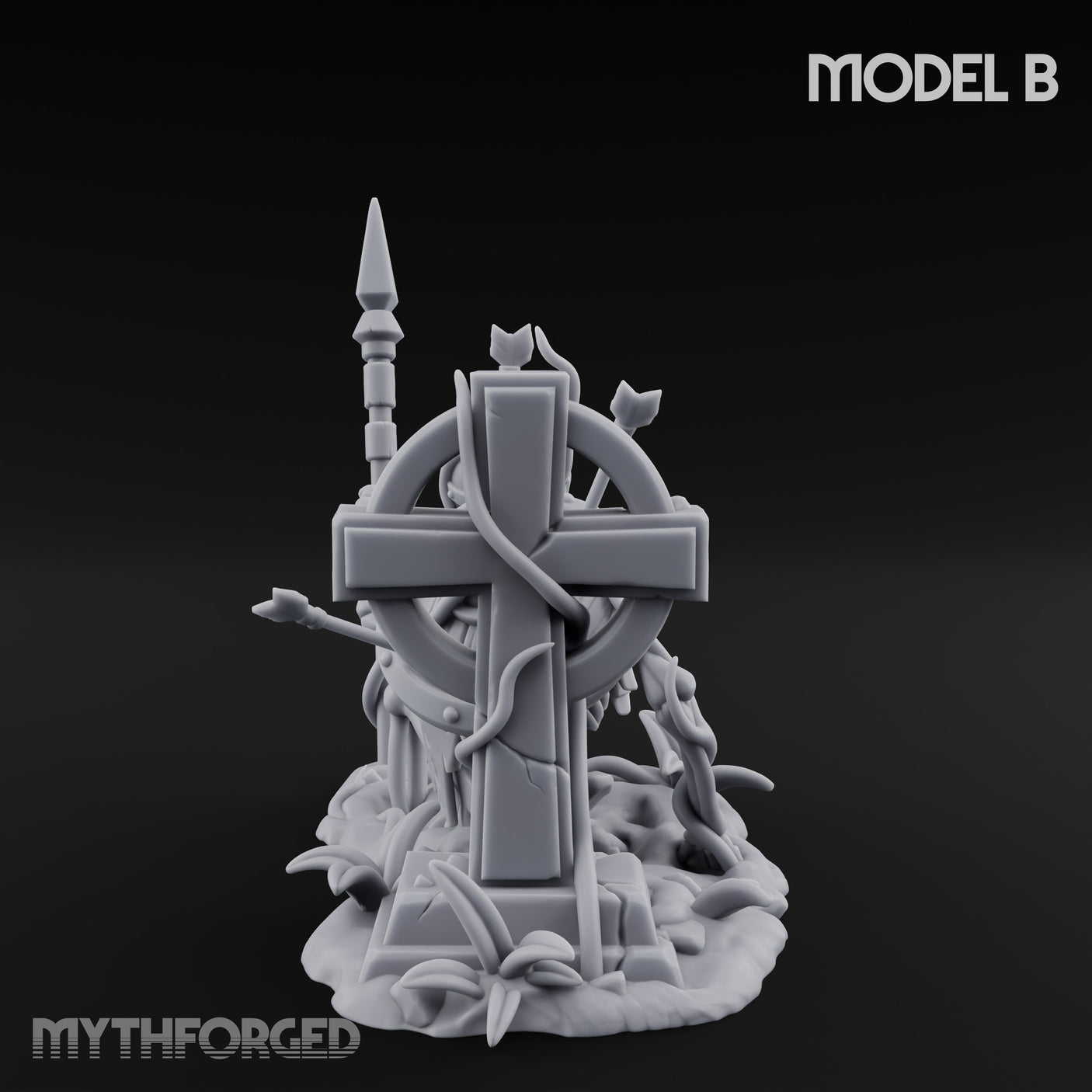 Grave Rising Skeleton Warrior B Miniature for Dungeons and Dragons, Pathfinder or other TTRPGs