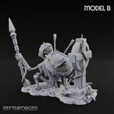 Grave Rising Skeleton Warrior B Miniature for Dungeons and Dragons, Pathfinder or other TTRPGs