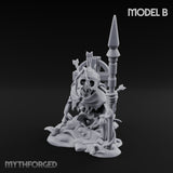Grave Rising Skeleton Warrior B Miniature for Dungeons and Dragons, Pathfinder or other TTRPGs