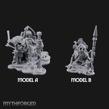 Grave Rising Skeleton Warriors Miniature for Dungeons and Dragons, Pathfinder or other TTRPGs