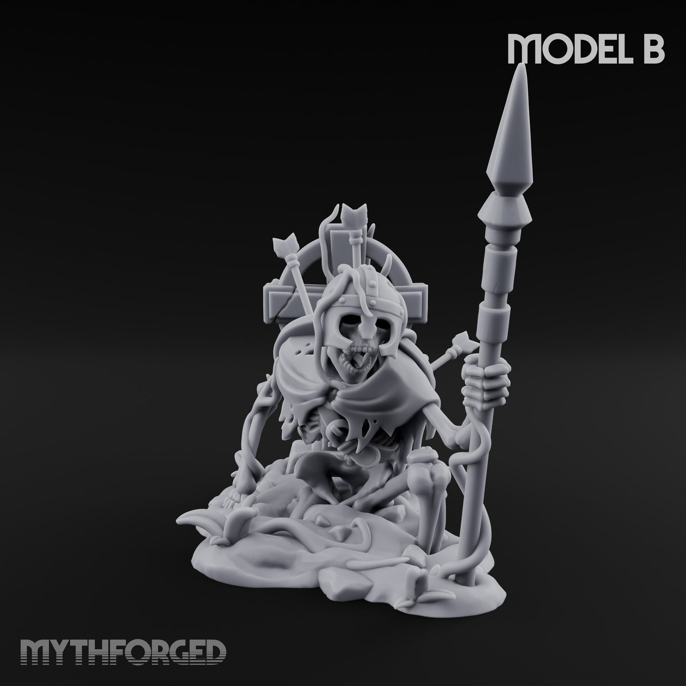 Grave Rising Skeleton Warriors Miniature for Dungeons and Dragons, Pathfinder or other TTRPGs
