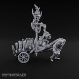 Last Fare Out of Town Ogre Pulling Bone-Ribbed Corpse Cart with Lantern Rider