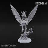 Taking Wing Elf Great Owl Rider A Miniature for Dungeons and Dragons, Pathfinder or other TTRPGs