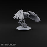 Taking Wing Elf Great Owl Rider C Miniature for Dungeons and Dragons, Pathfinder or other TTRPGs