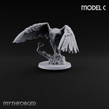 Taking Wing Elf Great Owl Rider C Miniature for Dungeons and Dragons, Pathfinder or other TTRPGs