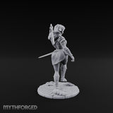 Greatsword Overhead Lunging Human Warrior Miniature for Dungeons and Dragons, Pathfinder or other TTRPGs