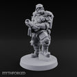 Grenade Clutching Flamer Wielding Human Flame Trooper Miniature for Dungeons and Dragons, Pathfinder or other TTRPGs