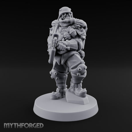 Grenade Clutching Flamer Wielding Human Flame Trooper Miniature for Dungeons and Dragons, Pathfinder or other TTRPGs