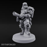Grenade Clutching Flamer Wielding Human Flame Trooper Miniature for Dungeons and Dragons, Pathfinder or other TTRPGs