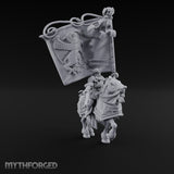 Griffin Banner Charging Human Battle Standard Bearer Miniature for Dungeons and Dragons, Pathfinder or other TTRPGs