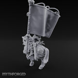 Griffin Banner Charging Human Battle Standard Bearer Miniature for Dungeons and Dragons, Pathfinder or other TTRPGs