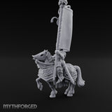 Griffin Banner Charging Human Battle Standard Bearer Miniature for Dungeons and Dragons, Pathfinder or other TTRPGs