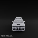 Grille-Spiked Roof-Mounted Apocalypse Muscle Car Miniature for Dungeons and Dragons, Pathfinder or other TTRPGs