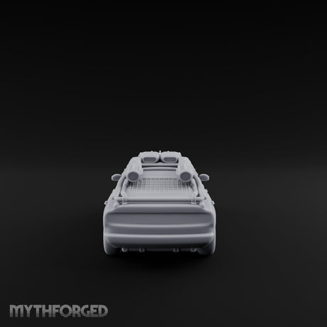 Grille-Spiked Roof-Mounted Apocalypse Muscle Car Miniature for Dungeons and Dragons, Pathfinder or other TTRPGs