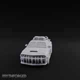 Grille-Spiked Roof-Mounted Apocalypse Muscle Car Miniature for Dungeons and Dragons, Pathfinder or other TTRPGs