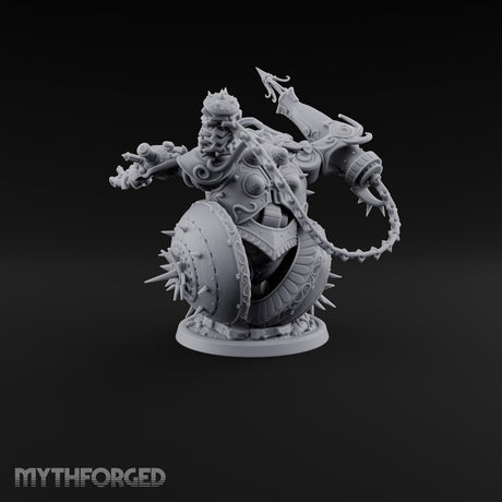 Spiked Wheel, Spiked Mood Warforged Wheeled Automaton with Spiked Wheel and Weapon Arms B