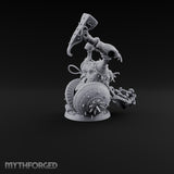 Spiked Wheel, Spiked Mood Warforged Wheeled Automaton with Spiked Wheel and Weapon Arms C