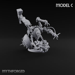Spiked Wheel, Spiked Mood Warforged Wheeled Automaton with Spiked Wheel and Weapon Arms C