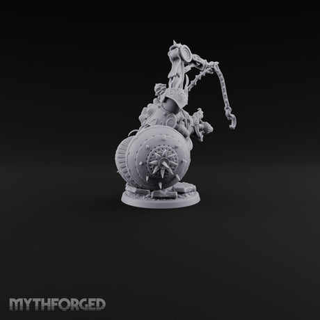 Spiked Wheel, Spiked Mood Warforged Wheeled Automaton with Spiked Wheel and Weapon Arms D