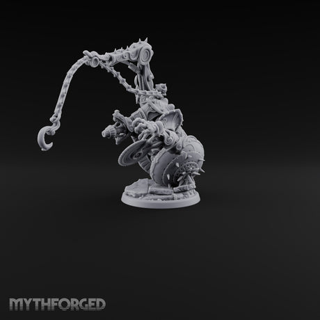 Spiked Wheel, Spiked Mood Warforged Wheeled Automaton with Spiked Wheel and Weapon Arms D