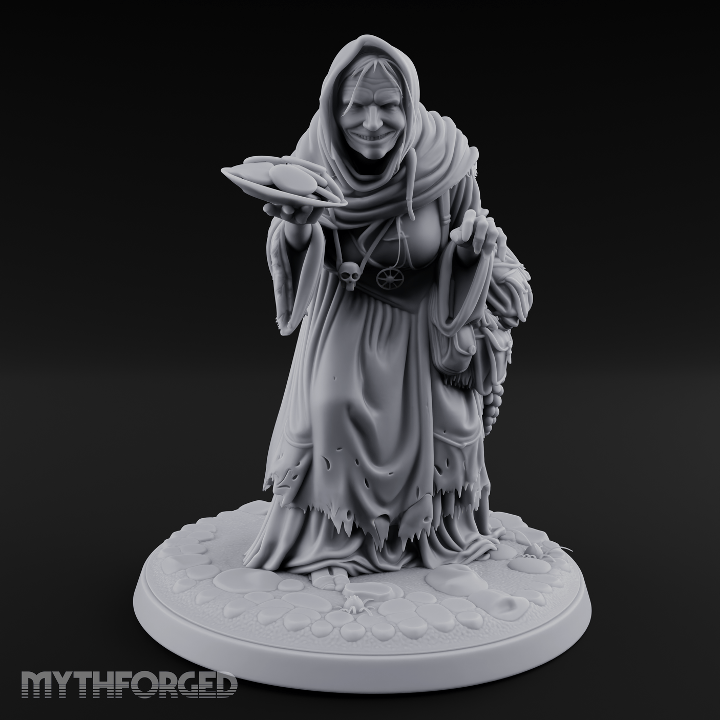 Plate Offering Hag Miniature for Dungeons and Dragons, Pathfinder or other TTRPGs