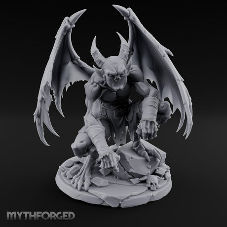 Ground Shattering Gargoyle Miniature for Dungeons and Dragons, Pathfinder or other TTRPGs