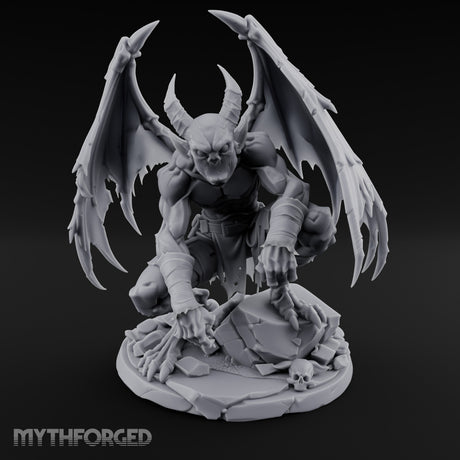Ground Shattering Gargoyle Miniature for Dungeons and Dragons, Pathfinder or other TTRPGs