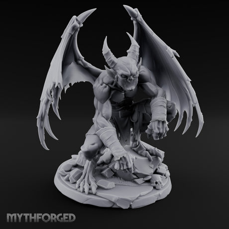 Ground Shattering Gargoyle Miniature for Dungeons and Dragons, Pathfinder or other TTRPGs