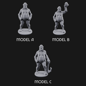 Belly Out Strutting Pirates Miniature for Dungeons and Dragons, Pathfinder or other TTRPGs