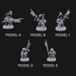 Feather Flourishing Halfling Halberdiers Miniature for Dungeons and Dragons, Pathfinder or other TTRPGs
