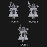 Hands In The Air Space Dwarf Bikers Miniature for Dungeons and Dragons, Pathfinder or other TTRPGs