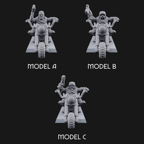 Hands In The Air Space Dwarf Bikers Miniature for Dungeons and Dragons, Pathfinder or other TTRPGs