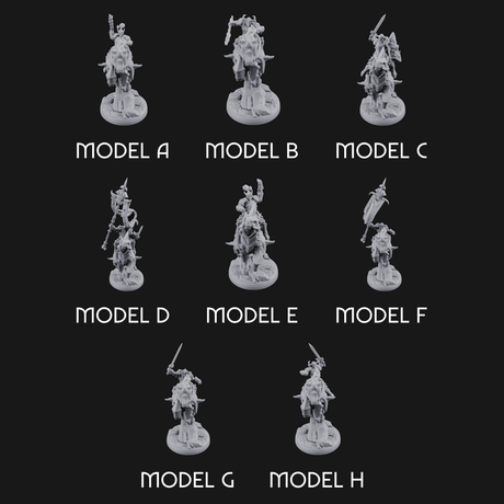 Fist Raised Triumphant War Stallion Warlord Miniature for Dungeons and Dragons, Pathfinder or other TTRPGs