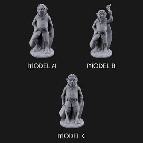 Wandering About Halfling Explorers Miniature for Dungeons and Dragons, Pathfinder or other TTRPGs