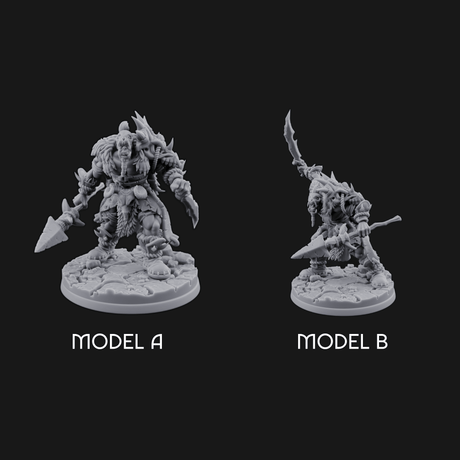 Spikes Bristling Aggressive Orc Hunters Miniature for Dungeons and Dragons, Pathfinder or other TTRPGs