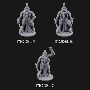 Mohawked And Ready Dwarf Slayers Miniature for Dungeons and Dragons, Pathfinder or other TTRPGs