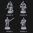 Skull Power Armored Space Warriors Miniature for Dungeons and Dragons, Pathfinder or other TTRPGs