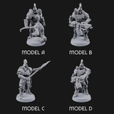 Skull Power Armored Space Warriors Miniature for Dungeons and Dragons, Pathfinder or other TTRPGs