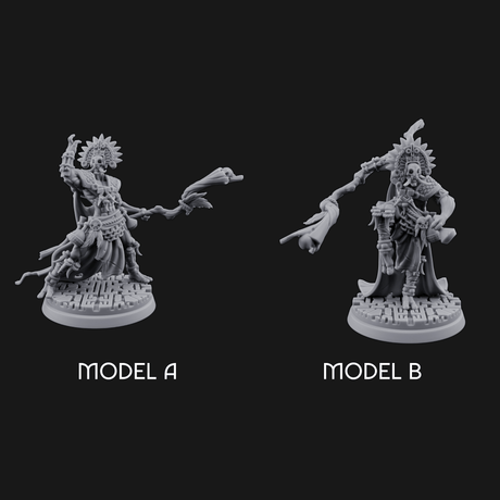 Aztec Inspired Feathered Incantation Hobgoblin Shaman Miniature for Dungeons and Dragons, Pathfinder or other TTRPGs