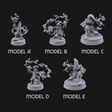 Flames Towering Skyward Dwarf Fire Casters Miniature for Dungeons and Dragons, Pathfinder or other TTRPGs