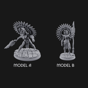 Aztec Inspired Spiked Crown Commanding Hobgoblin Warlord Miniature for Dungeons and Dragons, Pathfinder or other TTRPGs