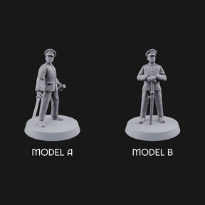 Weird War Japanese Officers Miniature for Dungeons and Dragons, Pathfinder or other TTRPGs