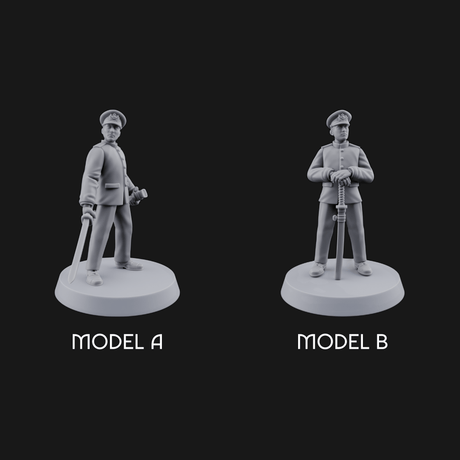 Weird War Japanese Officers Miniature for Dungeons and Dragons, Pathfinder or other TTRPGs