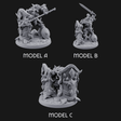 Heavy Shielded Demon Warriors Miniature for Dungeons and Dragons, Pathfinder or other TTRPGs
