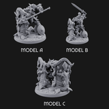 Heavy Shielded Demon Warriors Miniature for Dungeons and Dragons, Pathfinder or other TTRPGs